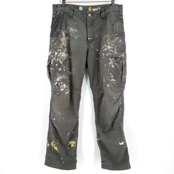 Carhartt Other - Carhartt Distressed Painted Cargo Carpenter Pants